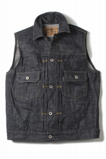 ViSE CLOTHiNG / Cross Denim Vest 2nd〔Black〕