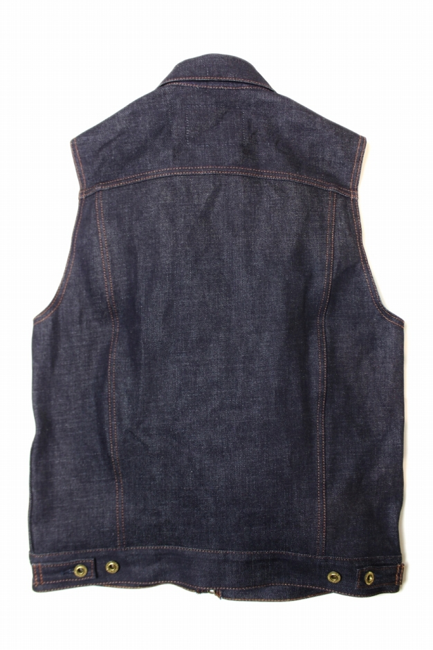 ViSE CLOTHiNG / 24_Cross Denim Vest 5th 〔Blue〕